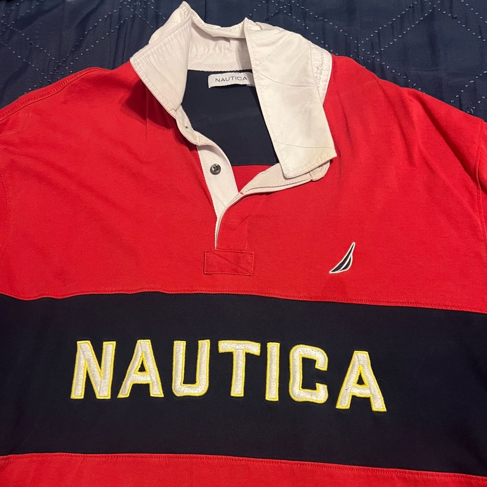 Men’s Nautica Rugby Long Sleeve Shirt